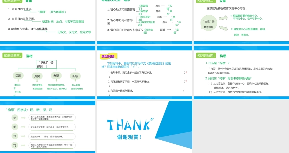 2025六年级小升初语文专题复习-第二十讲 作文技巧 课件
