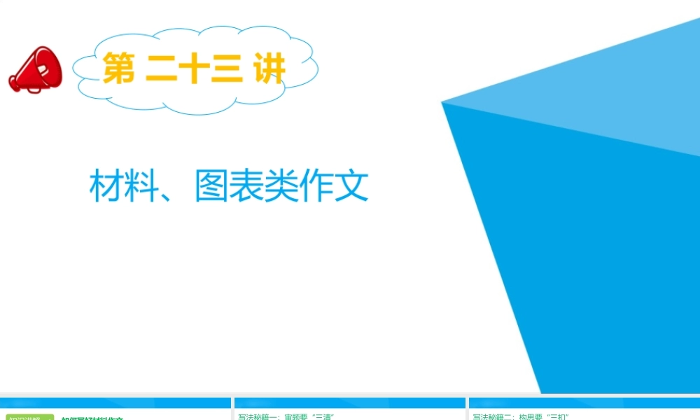 2025六年级小升初语文专题复习-第二十三讲 材料、图表类作文 课件