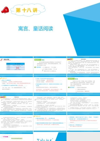 2025六年级小升初语文专题复习-第十八讲  寓言、童话阅读 课件