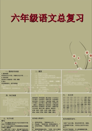 2025六年级小升初语文复习 课件