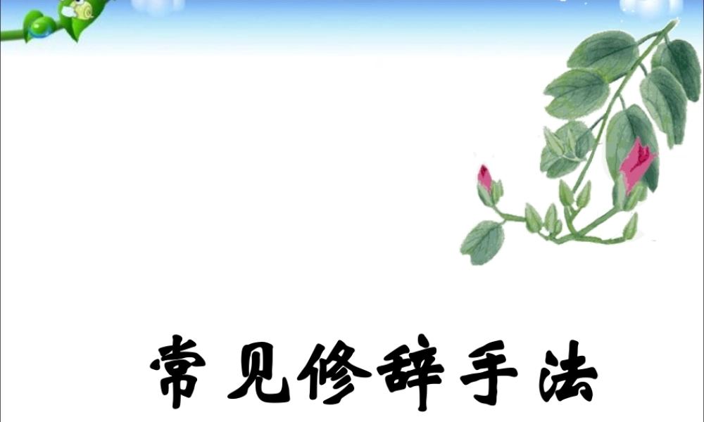 2025六年级小升初语文知识点专项复习 _基础知识_常见修辞手法