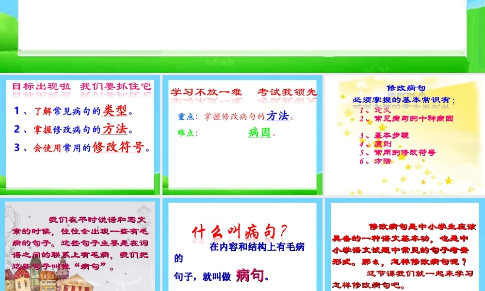 2025六年级小升初语文知识点专项复习 _基础知识_修改病句课件(二)