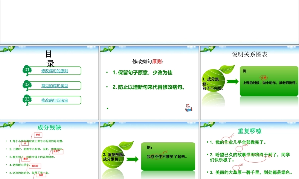 2025六年级小升初语文知识点专项复习 _基础知识_修改病句课件(一)