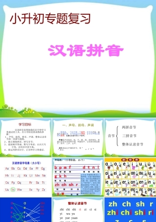 2025六年级小升初语文知识点专项复习 课件_汉语拼音