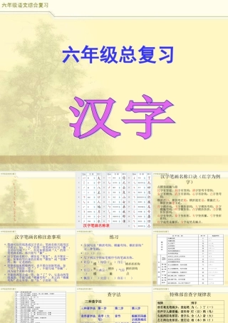 2025六年级小升初语文综合复习 课件之汉字