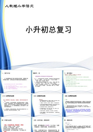 2025六年级小升初语文总复习 课件