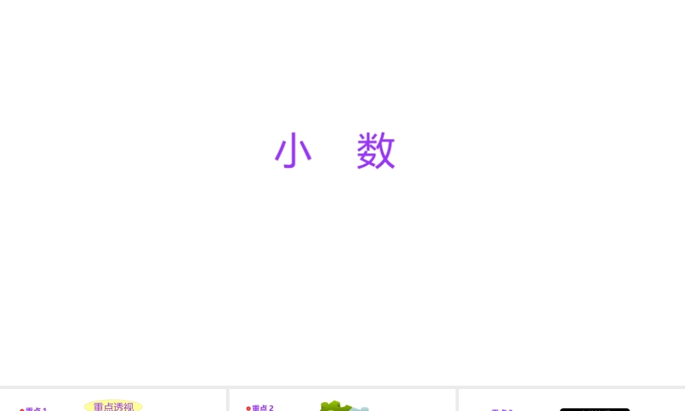 小学六年级小升初数学知识点精讲课件(小数的认识）