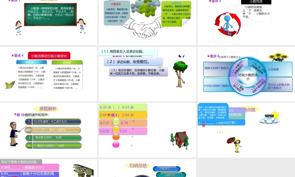 小学六年级小升初数学知识点精讲课件(小数的认识）