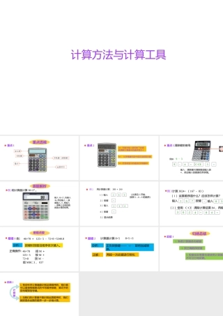 小学六年级小升初数学知识点精讲课件：计算方法与计算工具