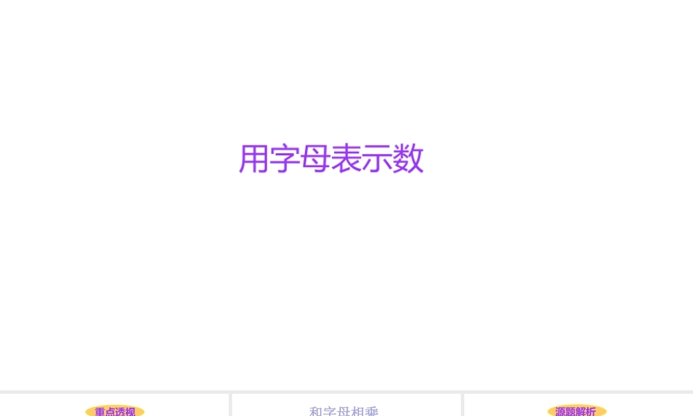 小学六年级小升初数学知识点精讲课件：用字母表示数