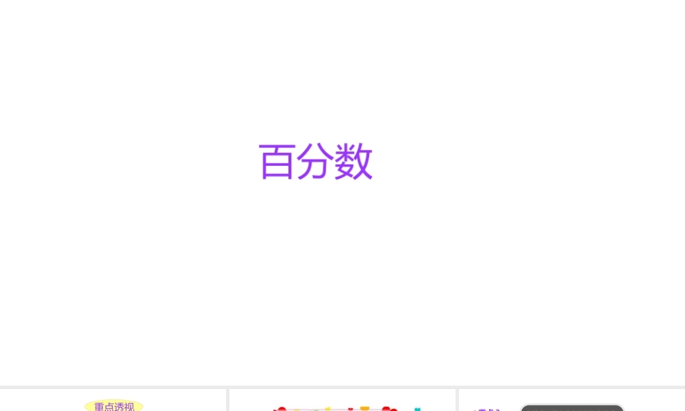 小学六年级小升初数学知识点精讲课件-百分数