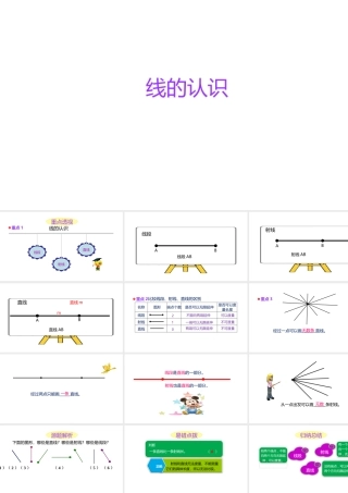 小学六年级小升初数学知识精讲课件--线的认识