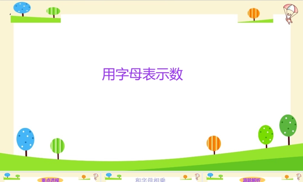 小学六年级一轮复习知识点精讲课件：用字母表示数