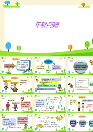 小学六年级一轮复习知识点精讲课件+年龄问题
