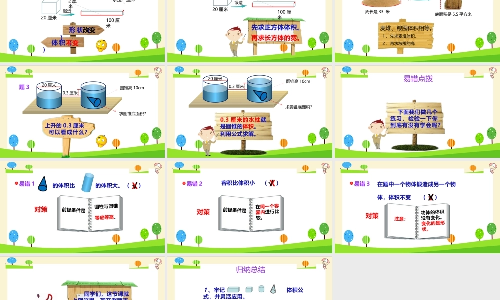 小学六年级一轮复习知识点精讲课件+体积和容积