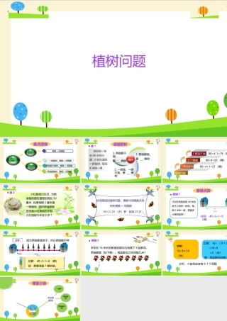 小学六年级一轮复习知识点精讲课件+植树问题
