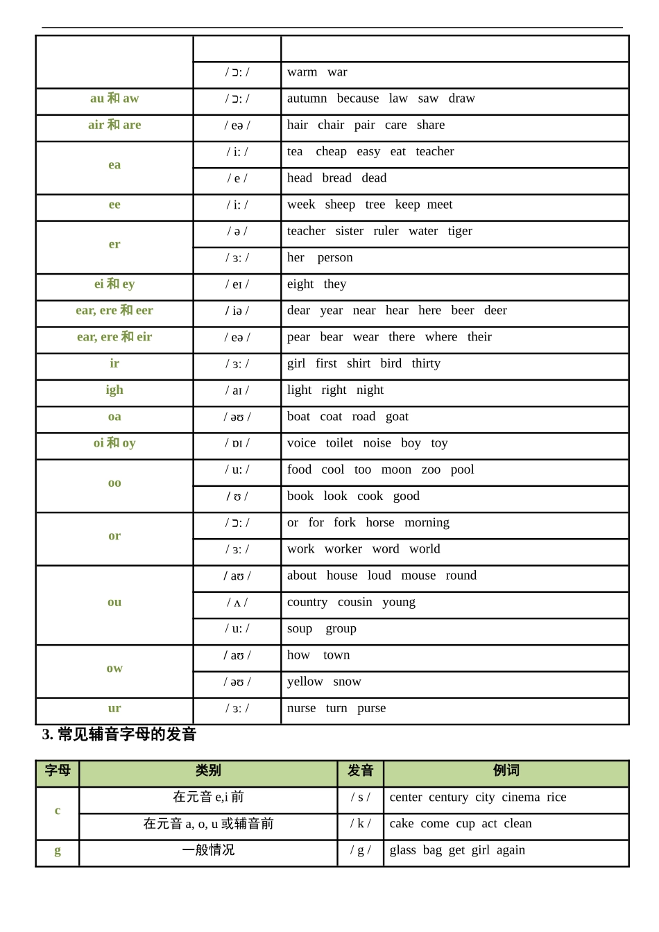（2025-2026学年）小学英语小升初语法知识梳理总结与练习-考点02——语音 _第2页