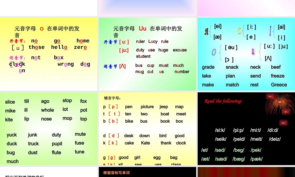 2025届小学六年级小升初音标复习与巩固课件