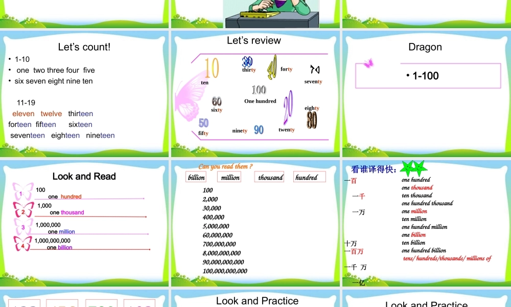 2025届小学六年级小升初英语语法专题复习课件——词类_数词