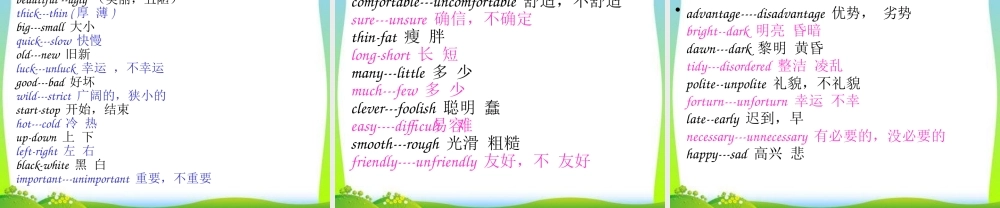 2025届小学六年级小升初英语语法专题复习课件——词类_形容词