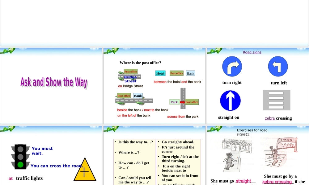 2025届小学六年级小升初英语专题复习课件——交际用语_问路、指路