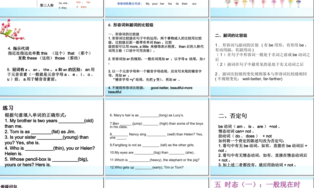 2025届小学六年级小升初英语总复习课件