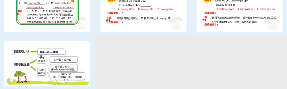 小学六年级小升初英语语法知识点精讲系列课件—— 英语日期、时间的表达法
