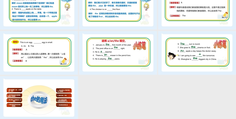 小学六年级小升初英语语法知识点精讲系列课件——the的用法课件