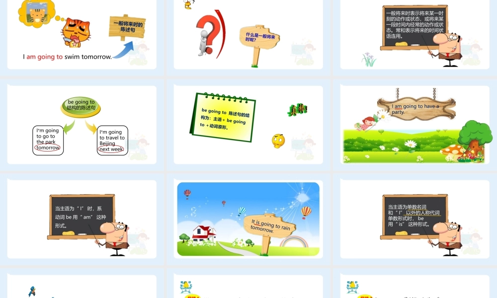 小学六年级小升初英语语法知识点精讲系列课件——一般将来时的陈述句