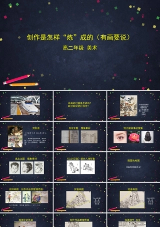 人教版高中高二《美术》选择性必修一——创作是怎样“炼”成的（有画要说）课件