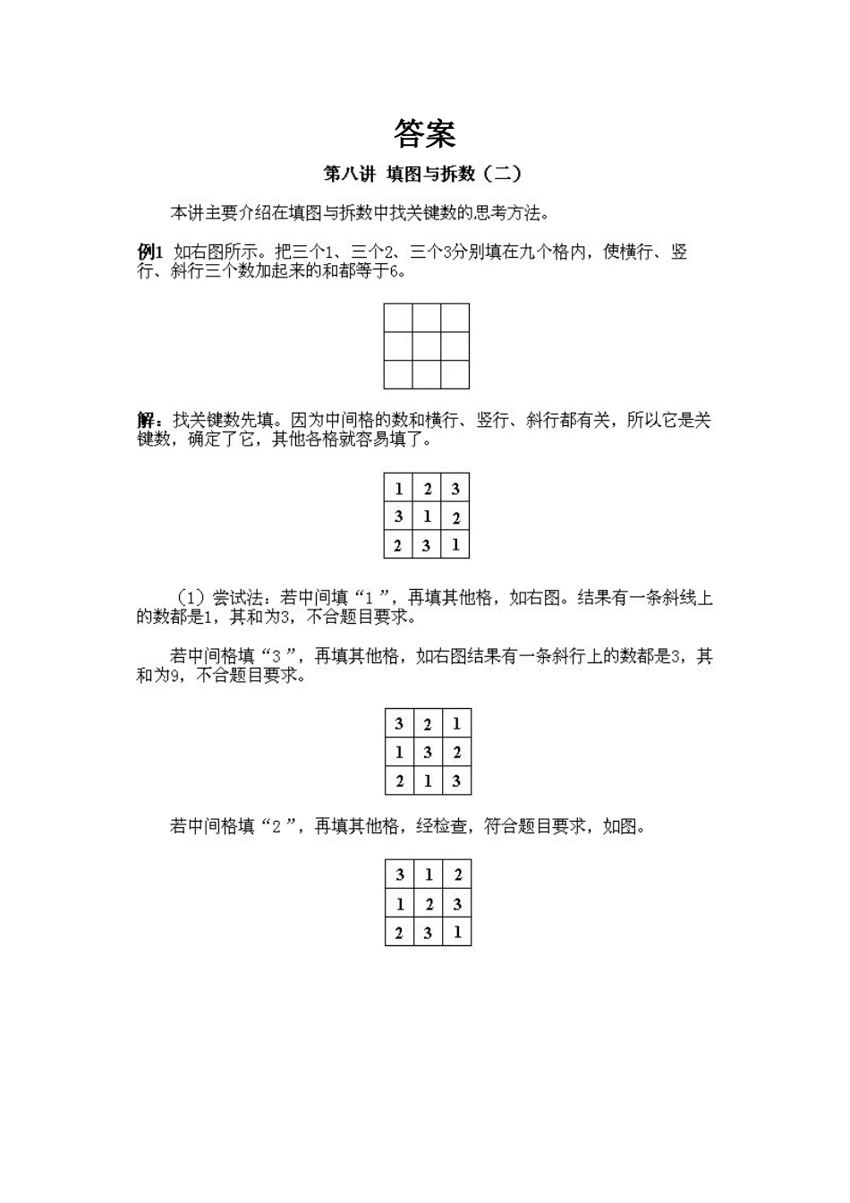 小学一年级下册数学奥数知识点讲解第8课《填图与拆数2》（习题附详解）_第2页