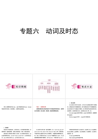 小学英语语法专题八：（动词）动词及时态变化（139P） 课件