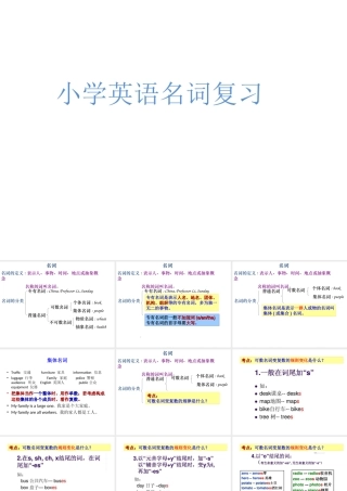 小学英语语法专题二：（名词）总复习1（48P） 课件