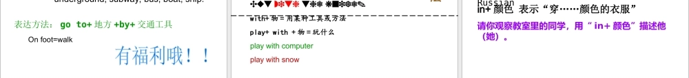 小学英语语法专题七：（介词）时间，方位，方式介词总复习1（26P） 课件