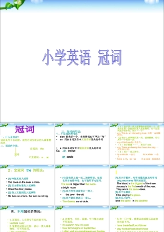 小学英语语法专题三：（冠词）定冠词与不定冠词2 课件