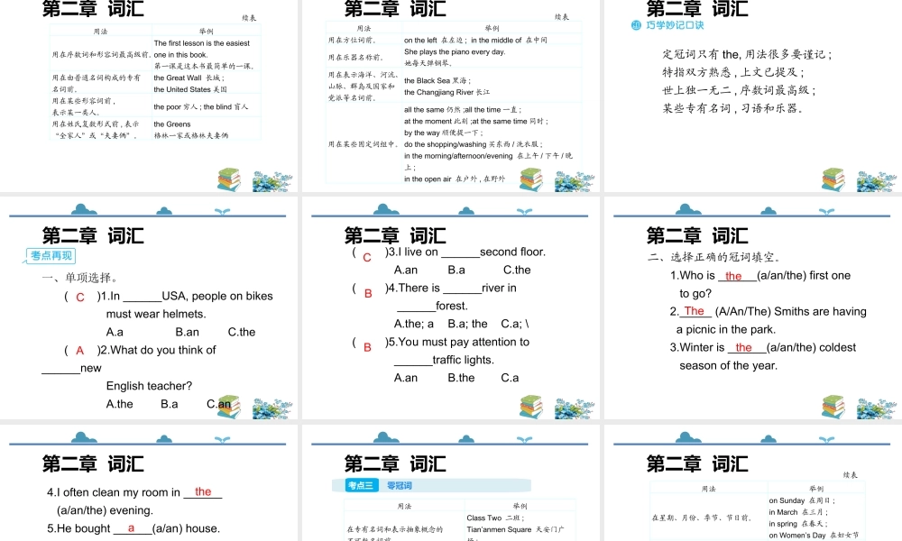 小学英语语法专题三：（冠词）总复习（37P） 课件