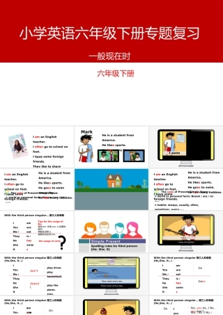 小学英语语法专题十：（时态）一般现在时2 课件