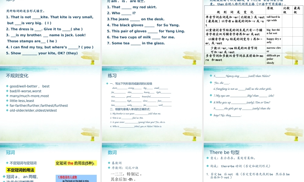 小学英语语法专题十九：小升初英语复习建议 课件