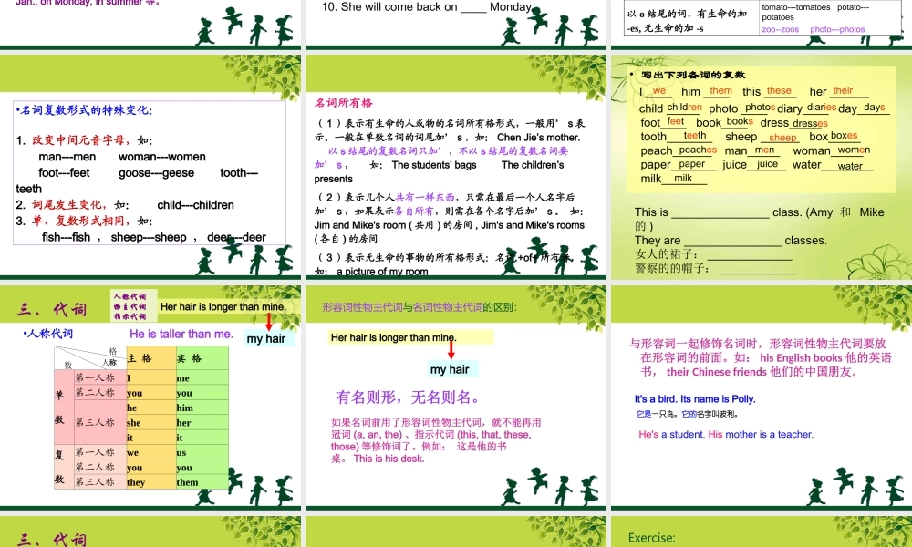 小学英语语法专题十七：语法总复习1（54P） 课件