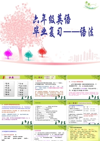 小学英语语法专题十七：语法总复习1（54P） 课件