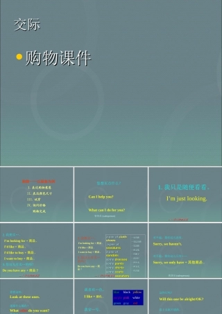 小学英语语法专题十三：（情景交际）购物 课件