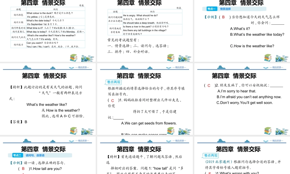 小学英语语法专题十三：（情景交际）总复习（32P） 课件