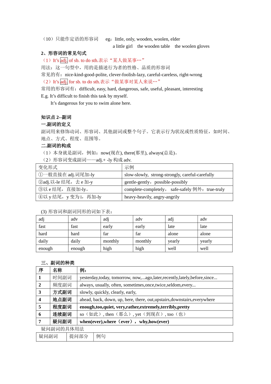 2025届小学英语语法讲与练009形容词、副词（附答案）_第2页