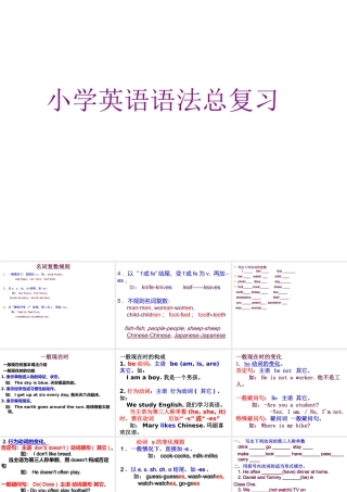 小学英语语法总复习(整理版)