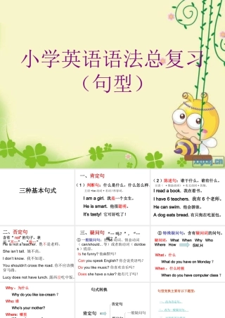 小学英语语法总复习-句型