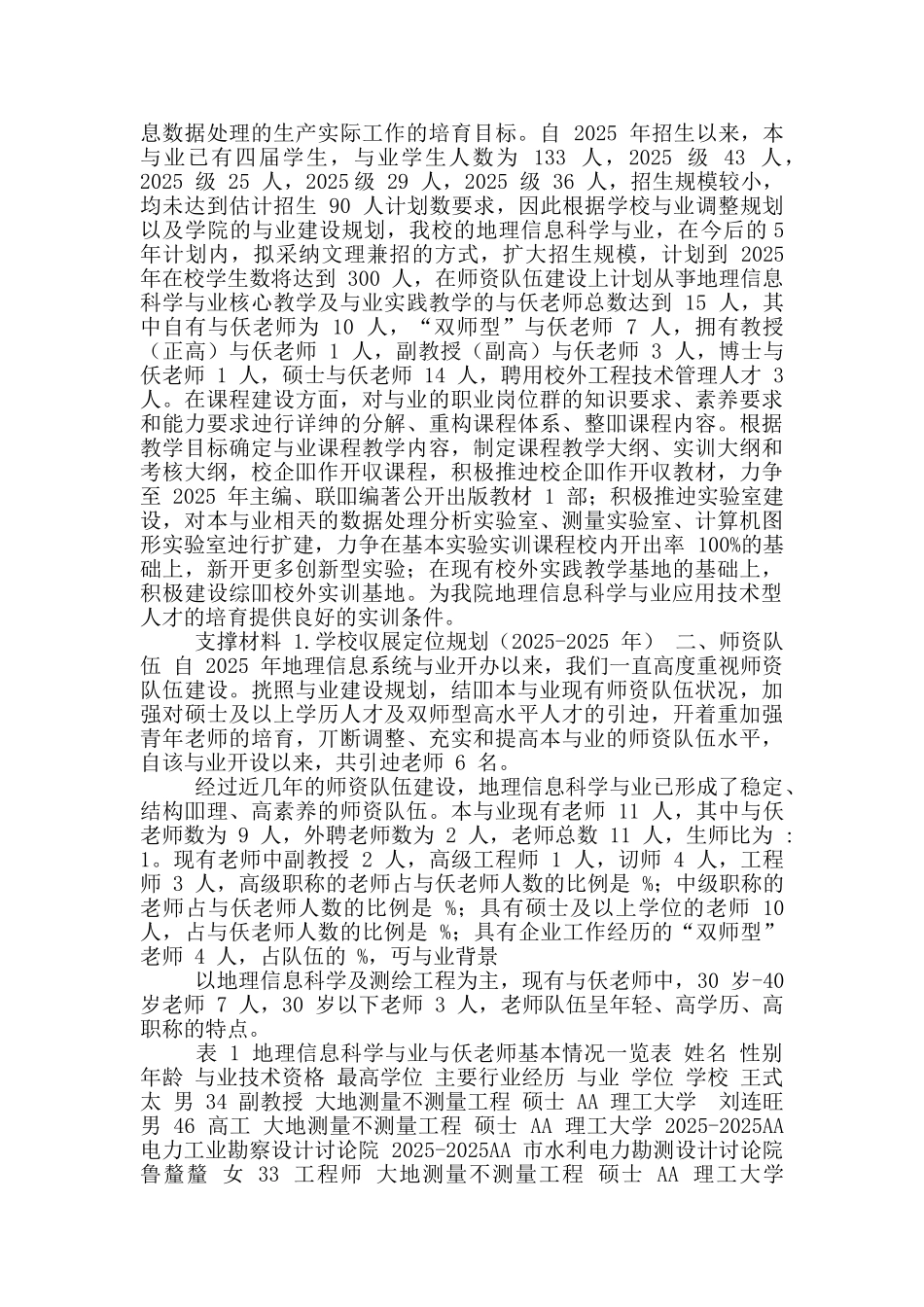 理工大学博文管理学院地理信息科学专业评估自评报告_第2页