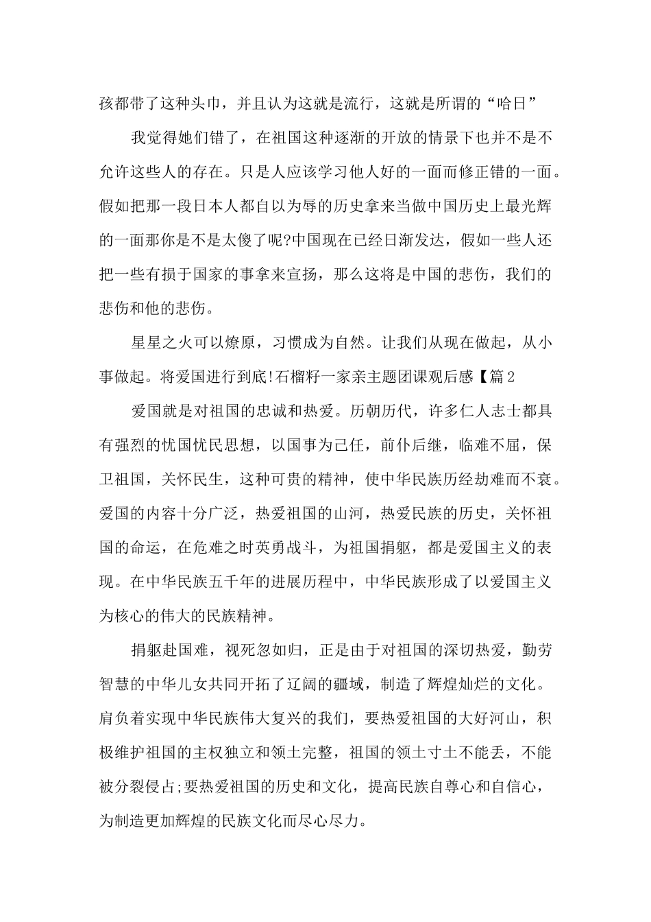 石榴籽一家亲主题团课观后感2025_第2页