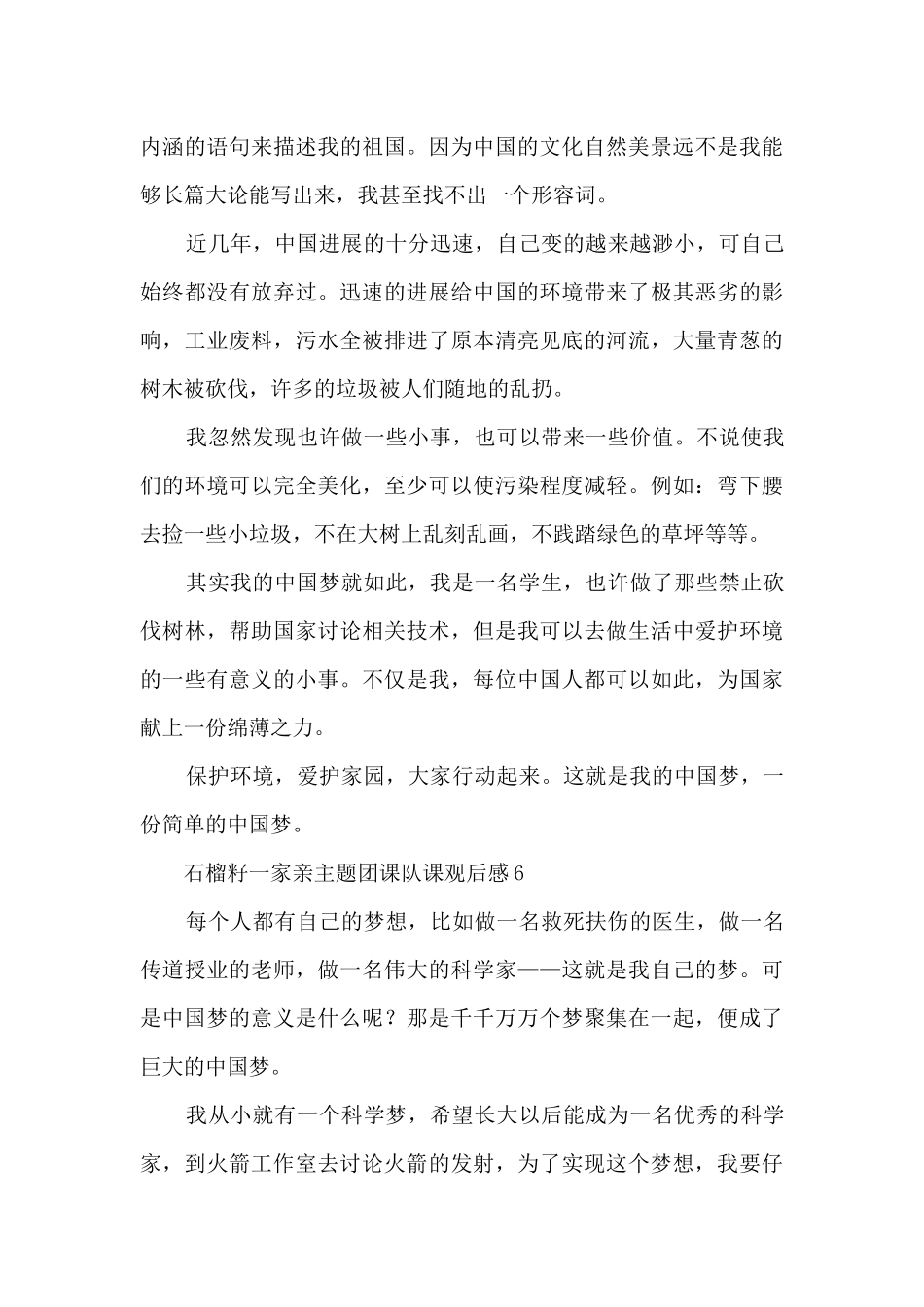 石榴籽一家亲主题团课队课观后感心得体会10篇_第3页