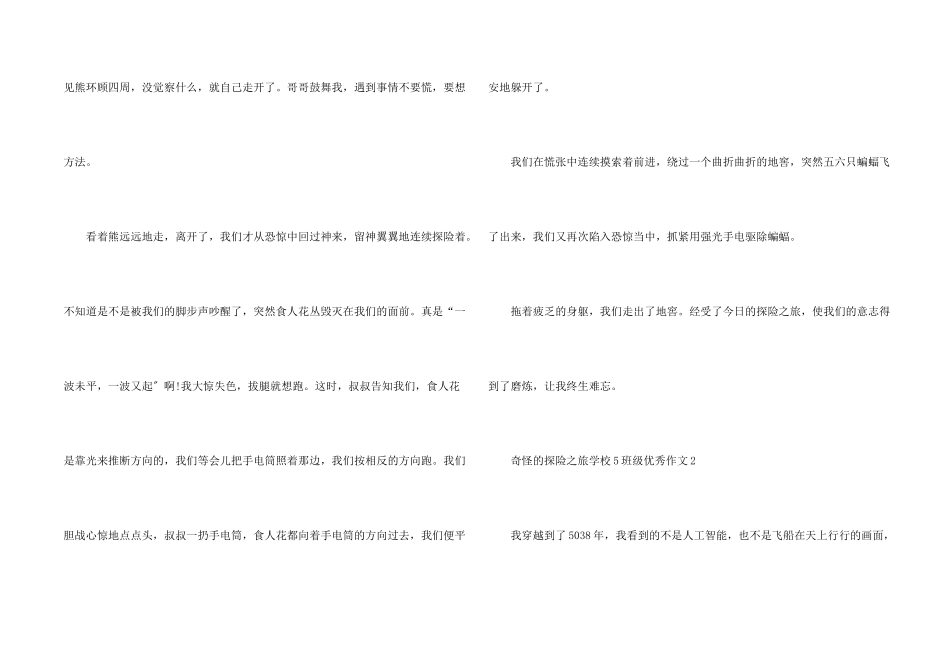神奇的探险之旅小学5年级优秀10篇_第2页