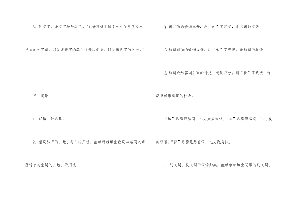 福建漳州小学语文知识点_第2页